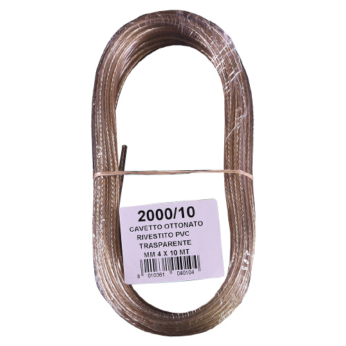 Cavetto pl.ottonato mm.4x 10m.