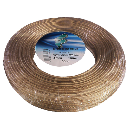 Cavetto pl.ottonato mm.4x100m.