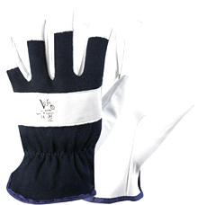 Guanti vega g146 d/tela pelle