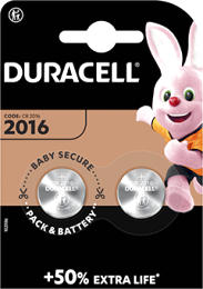 Pile duracell 2016 litio   2pz