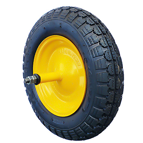 Ruote carriole perno fil.metal