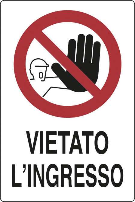 S.all.vietato l'ingresso 30x20