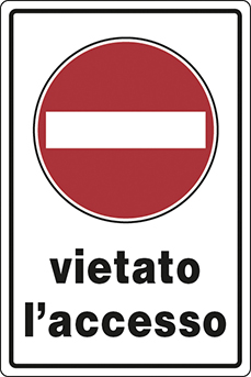 S.all.vietato l'accesso  45x30